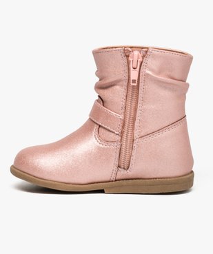 Bottines bébé fille irisées avec boucle métallique vue3 - GEMO(BEBE DEBT) - GEMO