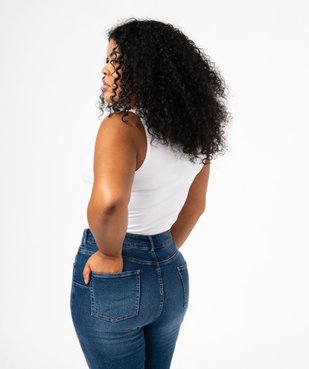 Débardeur femme grande taille uni en coton extensible vue3 - GEMO 4G GT - GEMO