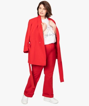 Tee-shirt femme loose à manches courtes et imprimé vue5 - GEMO (G TAILLE) - GEMO