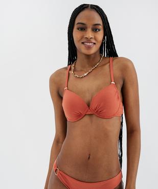 Haut de maillot de bain corbeille à bonnets moussés femme vue1 - GEMO (PLAGE) - GEMO