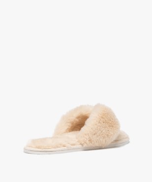 Chaussons femme en forme de tongs en textile peluche vue4 - GEMO(HOMWR FEM) - GEMO