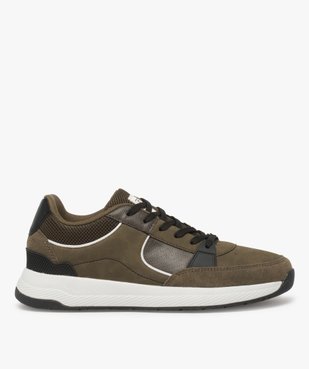 Baskets homme style skateshoes multimatières à lacets vue1 - GEMO (CASUAL) - GEMO