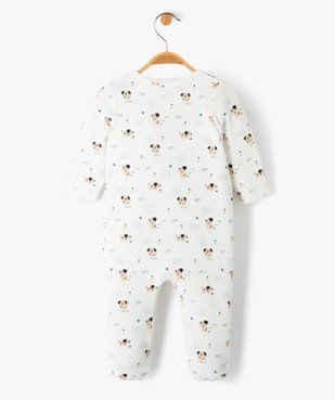 Pyjama dors-bien en velours imprimé avec ouverture devant bébé vue4 - GEMO(BB COUCHE) - GEMO