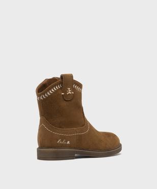 Boots western zippées en suédine fille - LuluCastagnette vue4 - LULUCASTAGNETTE - GEMO