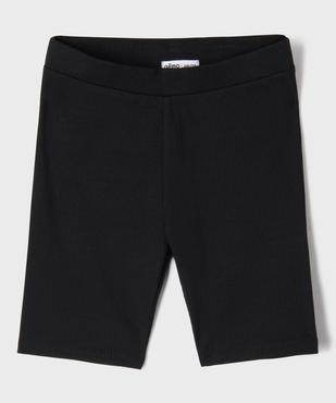 Cycliste en maille côtelée extensible fille vue1 - GEMO 4G FILLE - GEMO