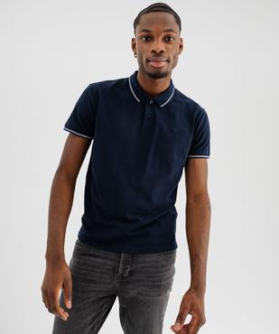 Polo manches courtes en coton homme vue1 - GEMO 4G HOMME - GEMO