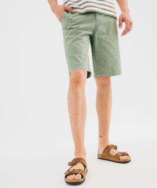 Bermuda en coton stretch coupe regular homme vue1 - GEMO 4G HOMME - GEMO