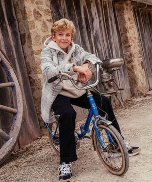 Chemise manches longues à carreaux doublée épaisse garçon vue1 - GEMO (JUNIOR) - GEMO