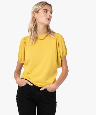 Tee-shirt femme à manches courtes extra larges vue1 - GEMO(FEMME PAP) - GEMO