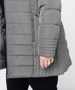 Manteau femme grande taille matelassé avec col doublé vue6 - GEMO (G TAILLE) - GEMO