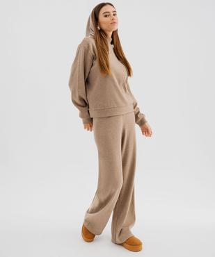 Sweat à capuche en maille femme vue4 - GEMO(FEMME PAP) - GEMO