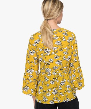 Blouse femme fluide à basque et fleurs vue3 - GEMO(FEMME PAP) - GEMO