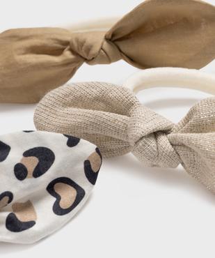 Élastique mousse avec nœud fantaisie (lot de 3) vue2 - GEMO (ACCESS) - GEMO