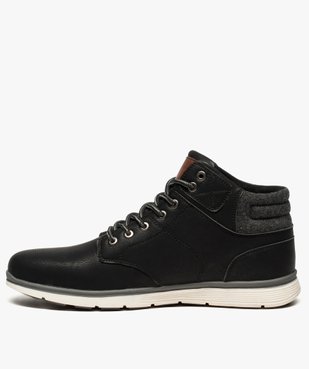 Baskets homme semi-montantes avec col rembourré en tissu vue3 - GEMO (CASUAL) - GEMO