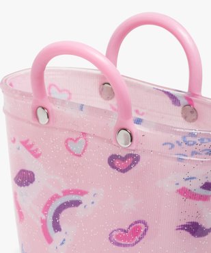 Bottes de pluie fille à anses et semelle lumineuse motif licorne vue6 - GEMO (ENFANT) - GEMO