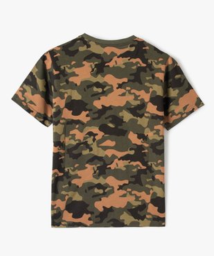 Tee-shirt garçon camouflage à manches courtes vue3 - GEMO (JUNIOR) - GEMO