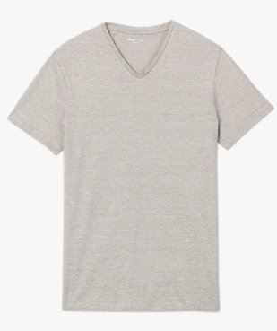 Tee-shirt homme à manches courtes et col V coupe slim vue4 - GEMO (HOMME) - GEMO
