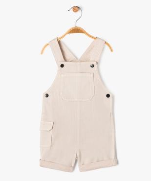 Salopette courte en coton extensible bébé vue1 - GEMO(BEBE DEBT) - GEMO