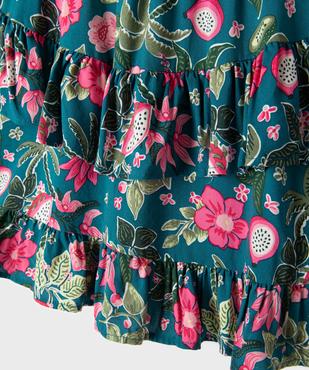 Jupe à volants à motifs fleuris fille vue3 - GEMO 4G FILLE - GEMO