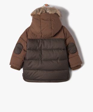 Manteau bébé garçon à capuche avec doublure peluche - LuluCastagnette vue5 - LULUCASTAGNETTE - GEMO