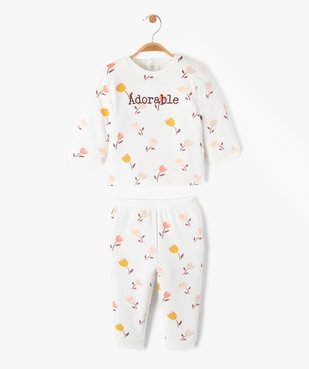 Pyjama 2 pièces imprimé en molleton bébé vue1 - GEMO(BB COUCHE) - GEMO
