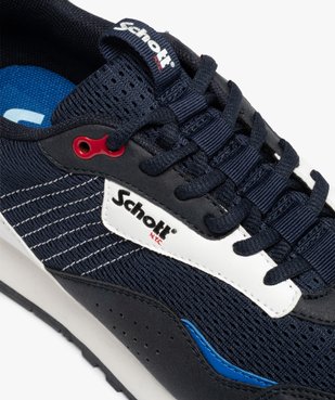 Baskets homme retro-running à lacets - Schott vue6 - SCHOTT - GEMO
