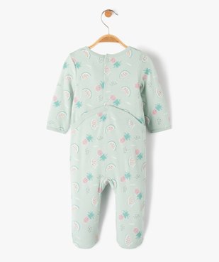 Pyjama bébé à motifs fruits exotiques fermeture pont dos vue3 - GEMO(BB COUCHE) - GEMO