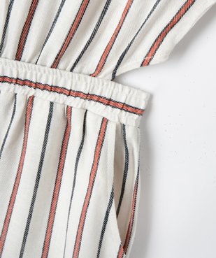Combinaison pantalon fille à rayures effet 2 en 1 vue3 - GEMO 4G FILLE - GEMO