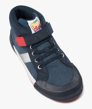 Baskets garçon mid-cut à lacets et scratch bout renforcé vue5 - GEMO (ENFANT) - GEMO