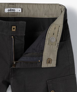 Bermuda garçon cargo en coton vue2 - GEMO (ENFANT) - GEMO