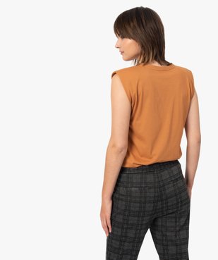 Tee-shirt femme à épaulettes sans manches vue3 - GEMO(FEMME PAP) - GEMO