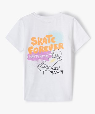 Tee-shirt garçon à manches courtes et imprimé skate fluo vue4 - GEMO (ENFANT) - GEMO