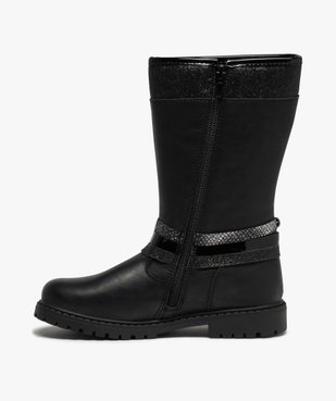 Bottes fille unies à brides fantaisie - LuluCastagnette vue3 - LULU CASTAGNETT - GEMO