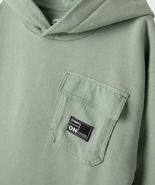 Sweat à capuche avec poche poitrine garçon vue2 - GEMO (ENFANT) - GEMO