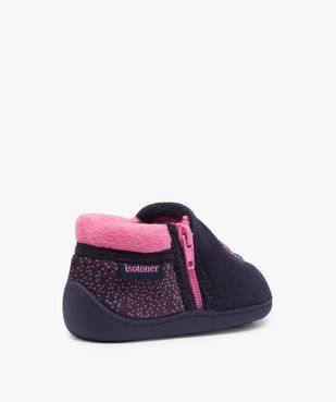 Chaussons bébé fille bottillons zippé brodé cœur - Isotoner vue4 - ISOTONER - GEMO