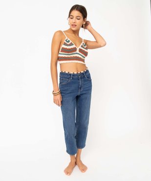 Jean femme coupe large et court taille haute - Camps United vue5 - CAMPS UNITED - GEMO