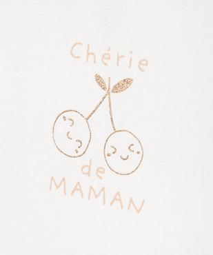 Tee-shirt manches courtes imprimé coupe loose bébé fille vue2 - GEMO(BEBE DEBT) - GEMO