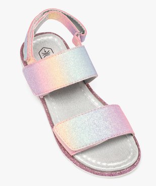 Sandales fille pailletées aux couleurs de l’arc-en-ciel vue5 - GEMO (ENFANT) - GEMO