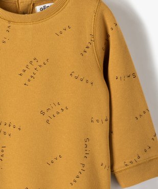 Sweat bébé mixte avec motifs et inscriptions vue2 - GEMO C4G BEBE - GEMO
