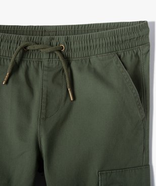 Pantalon en toile uni coupe jogger garçon vue2 - GEMO 4G GARCON - GEMO
