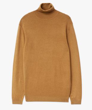 Pull à col roulé en maille fine homme vue4 - GEMO 4G HOMME - GEMO