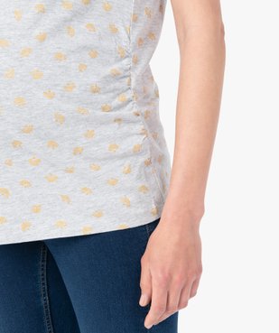 Tee-shirt de grossesse imprimé à manches courtes vue2 - GEMO (MATER) - GEMO
