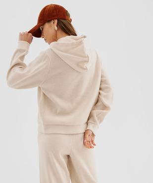 Sweat à capuche en maille femme vue3 - GEMO(FEMME PAP) - GEMO