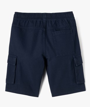Bermuda cargo regular en coton avec taille ajustable garçon vue4 - GEMO (JUNIOR) - GEMO