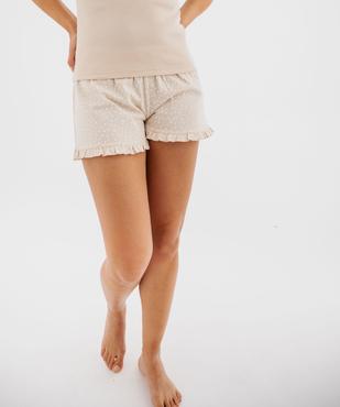 Short de pyjama avec finitions froncées femme vue5 - GEMO 4G FEMME - GEMO