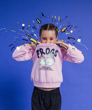 Sweat ample imprimé avec encolure élastiquée fille vue1 - GEMO 4G FILLE - GEMO