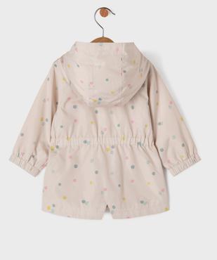 Manteau coupe-vent à capuche bébé fille vue4 - GEMO(BEBE DEBT) - GEMO