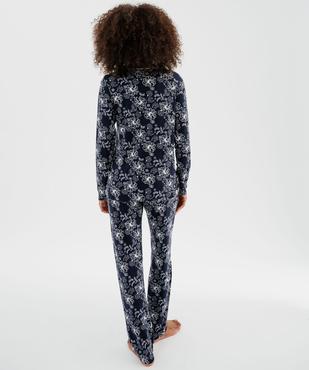 Pyjama deux pièces en viscose femme : chemise et pantalon vue5 - GEMO 4G FEMME - GEMO