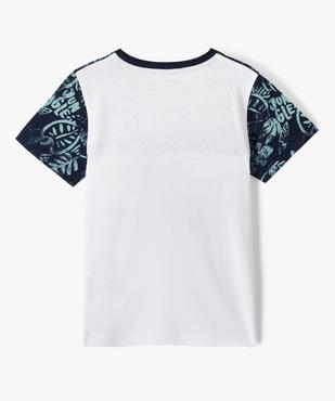 Tee-shirt garçon à manches courtes avec buste et manches imprimées vue3 - GEMO (ENFANT) - GEMO