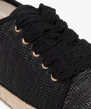 Baskets femme en toile brillante et semelle cordelette vue6 - GEMO (SPORTSWR) - GEMO